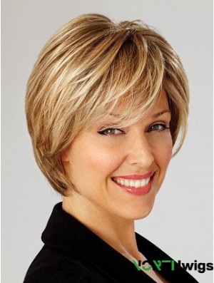 Durable Short Straight Capless Blonde High Quality Bob Wigs