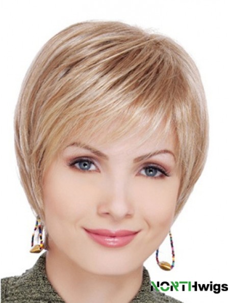 Best Blonde Short Straight Layered Lace Front Wigs