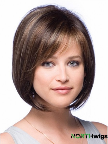 Bobs Chin Length Brown Straight New Petite Wigs