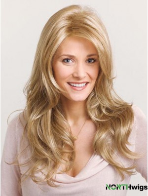 Wavy Layered Long Blonde No-Fuss Lace Front Wigs