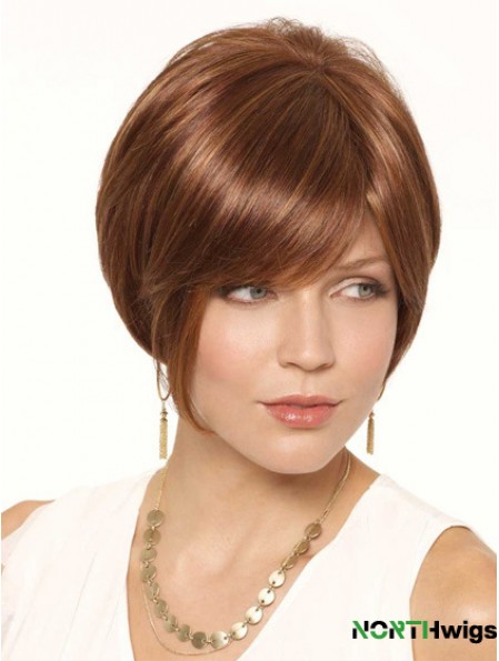 Short Auburn Cheapest 6 inch Straight Bob Wigs