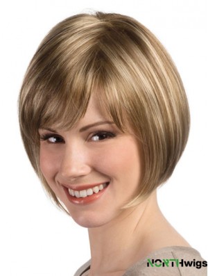 Bob Hairstyle Wig With Monofilament Capless Straight Style