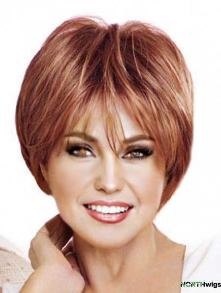 Great Red Short Straight Boycuts Lace Front Wigs