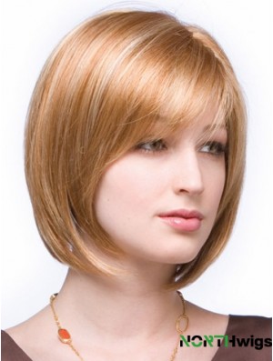 Lace Front Chin Length Straight Auburn Ideal Bob Wigs