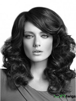 Curly Layered Long Black Cheapest Lace Front Wigs