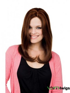 Straight Without Bangs Long Auburn Online Lace Front Wigs