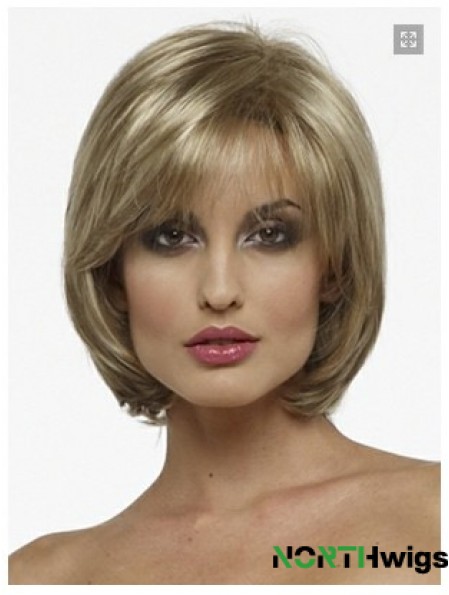 Capless Chin Length Straight Blonde Fashion Bob Wigs