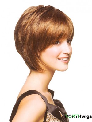 Capless Chin Length Straight Auburn Incredible Bob Wigs