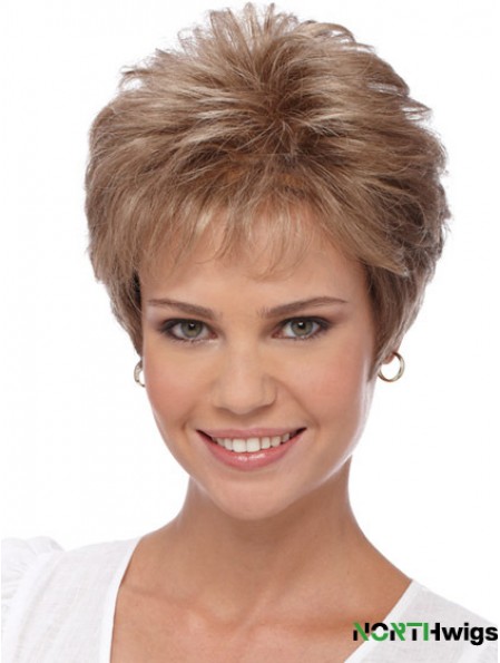 Short Wigs For Women With Capless Boycuts Cropped Length Wavy Style