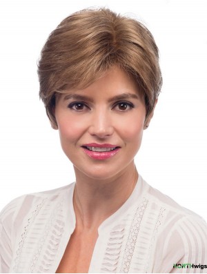 Blonde Lace Front Wigs Short Length Layered Cut Wavy Style