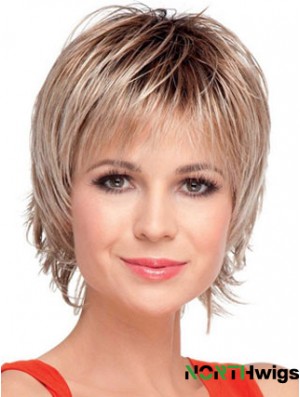 Boycuts Straight Blonde Capless Amazing Short Wigs