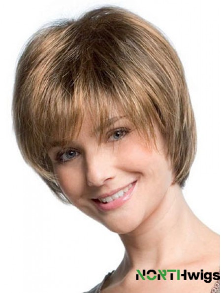 Bobs Straight Blonde Capless Sassy Short Wigs