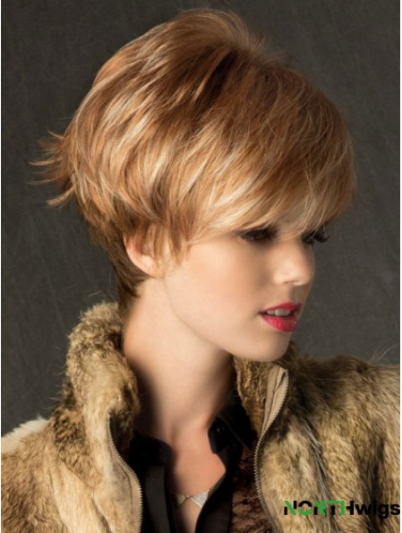 Boycuts Straight Blonde Capless No-Fuss Short Wigs