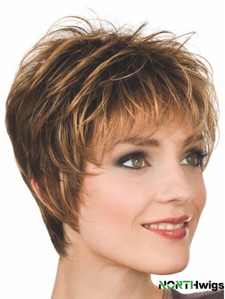 Boycuts Straight Auburn Capless Gorgeous Short Wigs