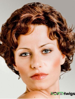 Curly Auburn Cheap Short Classic Wigs