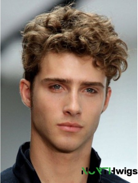 Fashion Blonde Synthetic Wavy Capless Short Boycuts Buy Men Wigs Online