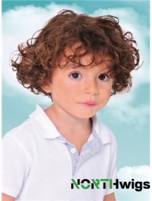 Childs Wig With Capless Curly Style Short Length