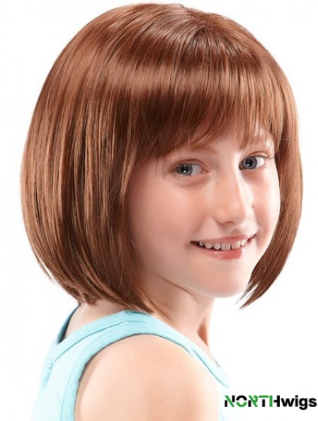 Kids Wigs UK Lace Front Chin Length With Synthetic