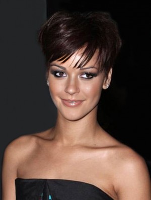  Style Wigs With Capless Boycuts Cropped Length Auburn Color