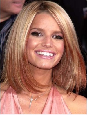 Straight Lace Front Bobs Short Ombre/2 Tone Amazing Jessica Simpson Wigs