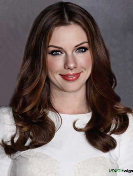 Auburn Long Wavy Without Bangs Capless 22 inch  Wigs