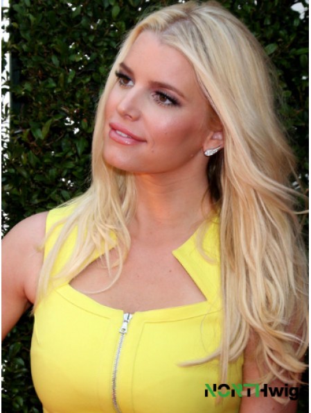 Wavy Lace Front Layered Long Blonde Designed Jessica Simpson Wigs