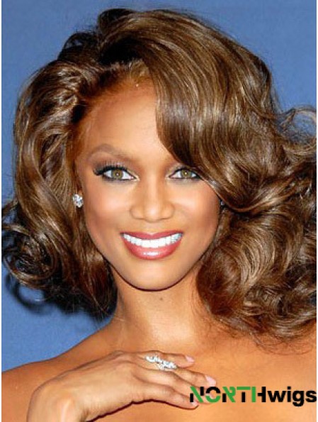 Brown Wavy Without Bangs Lace Front 12 inch Fabulous Tyra Banks Wigs