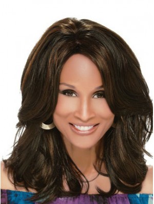 Black Shoulder Length Wavy Layered Full Lace 14 inch Beverly Johnson Wigs