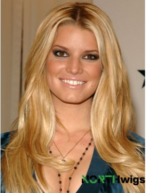 18 inch Exquisite Blonde Long Wavy Layered Jessica Simpson Wigs