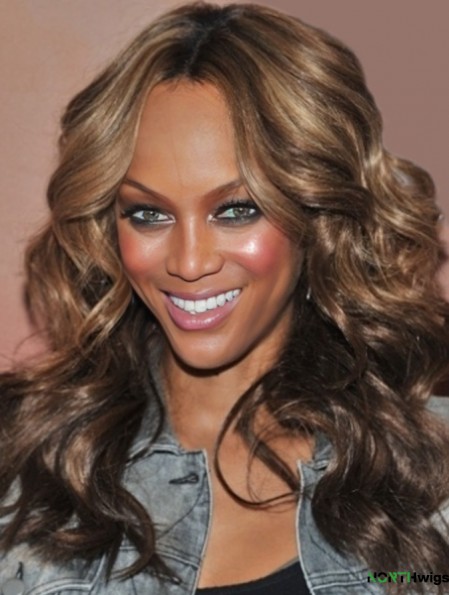 Ombre/2 Tone Wavy Without Bangs Lace Front 18 inch Trendy Tyra Banks Wigs