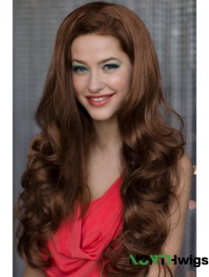 Long Wavy Auburn Soft Synthetic Half Wigs