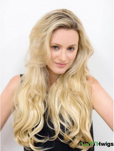 Long Wavy Blonde Best Synthetic Half Wigs