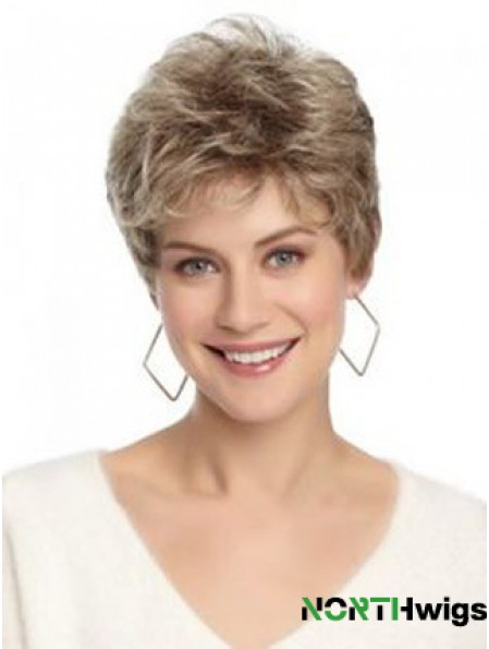 Lace Front Wavy Layered Short 8 inch Hairstyles Human Hair Wigs