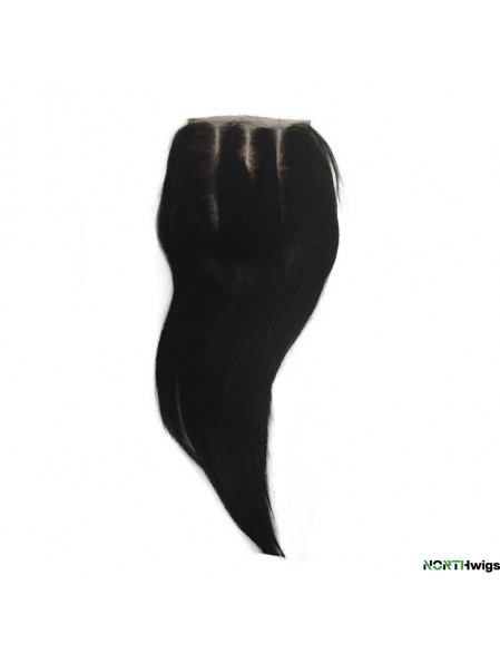 Trendy Black Long Straight Lace Closures