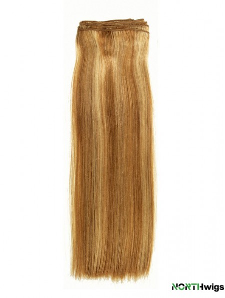 Straight Remy Human Hair Blonde New Weft Extensions