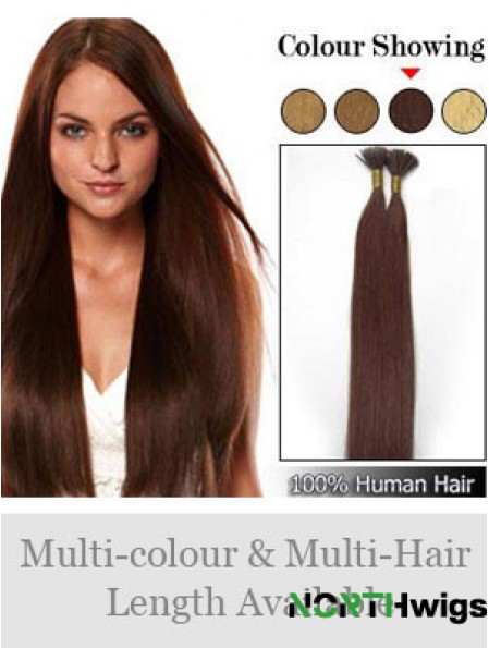 Auburn Straight Stick/I Tip Hair Extensions