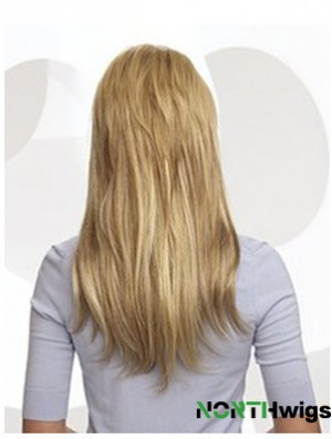 Cheap Blonde Straight Remy Human Hair Clip In Hair Extensions