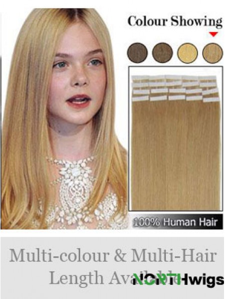 Blonde Straight Perfect Remy Human Hair Tape In Hair Extensions