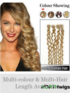 Hairstyles Brown Curly Micro Loop Ring Hair Extensions