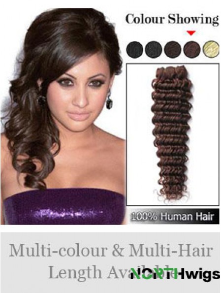 Wavy Remy Human Hair Auburn Sleek Weft Extensions