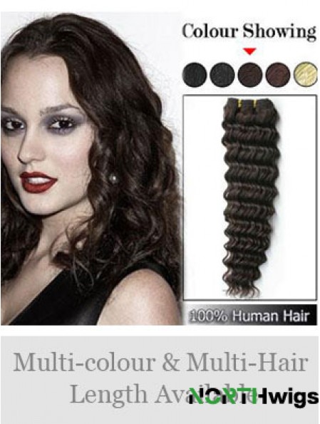 Wavy Remy Human Hair Brown Fabulous Weft Extensions