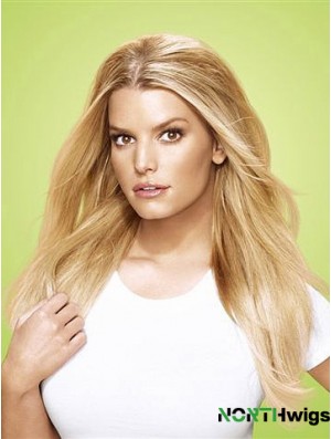 High Quality Blonde Straight Synthetic Clip In Hair Extensions