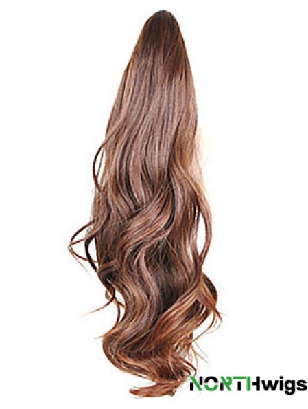 Style Wavy Brown Ponytails