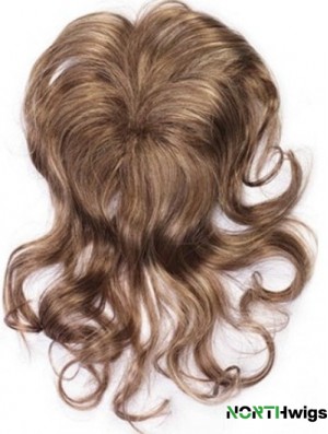 Clip In Hairpieces With Synthettic Wavy Style Brown Color