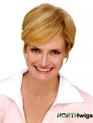 Discount Blonde Hair Toppers For Short Hair Synthetic Clip In Hairpieces